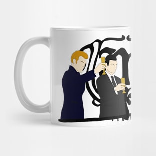 klaus and elijah party with balcony mikaelson crest the originals Mug